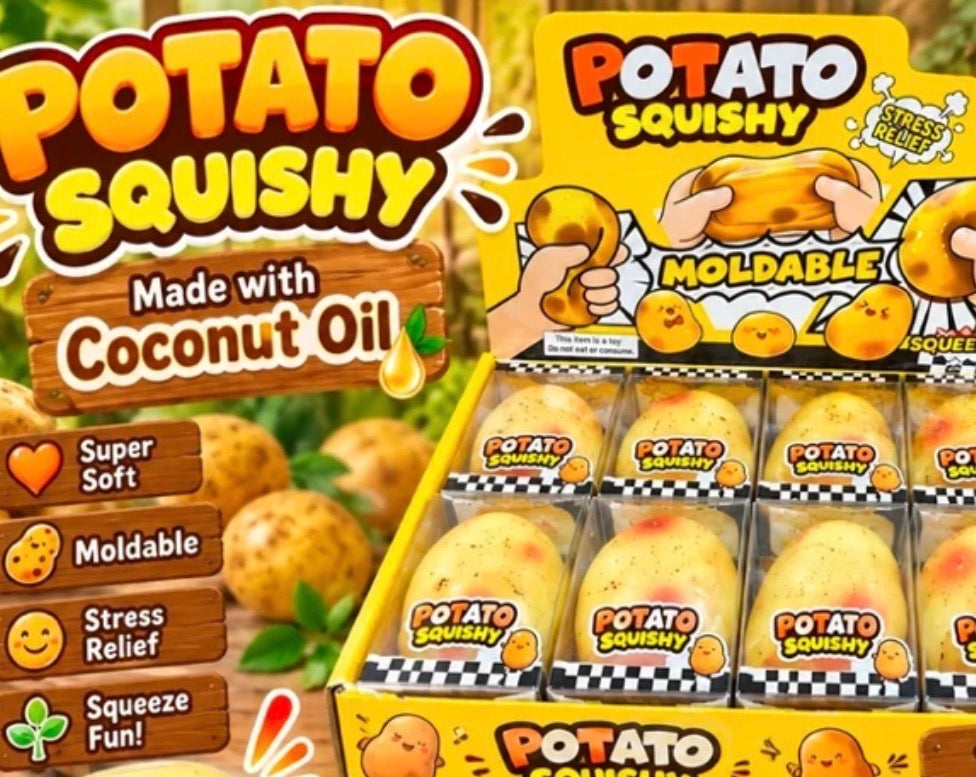 Potato Squishy filled with Coconut oil