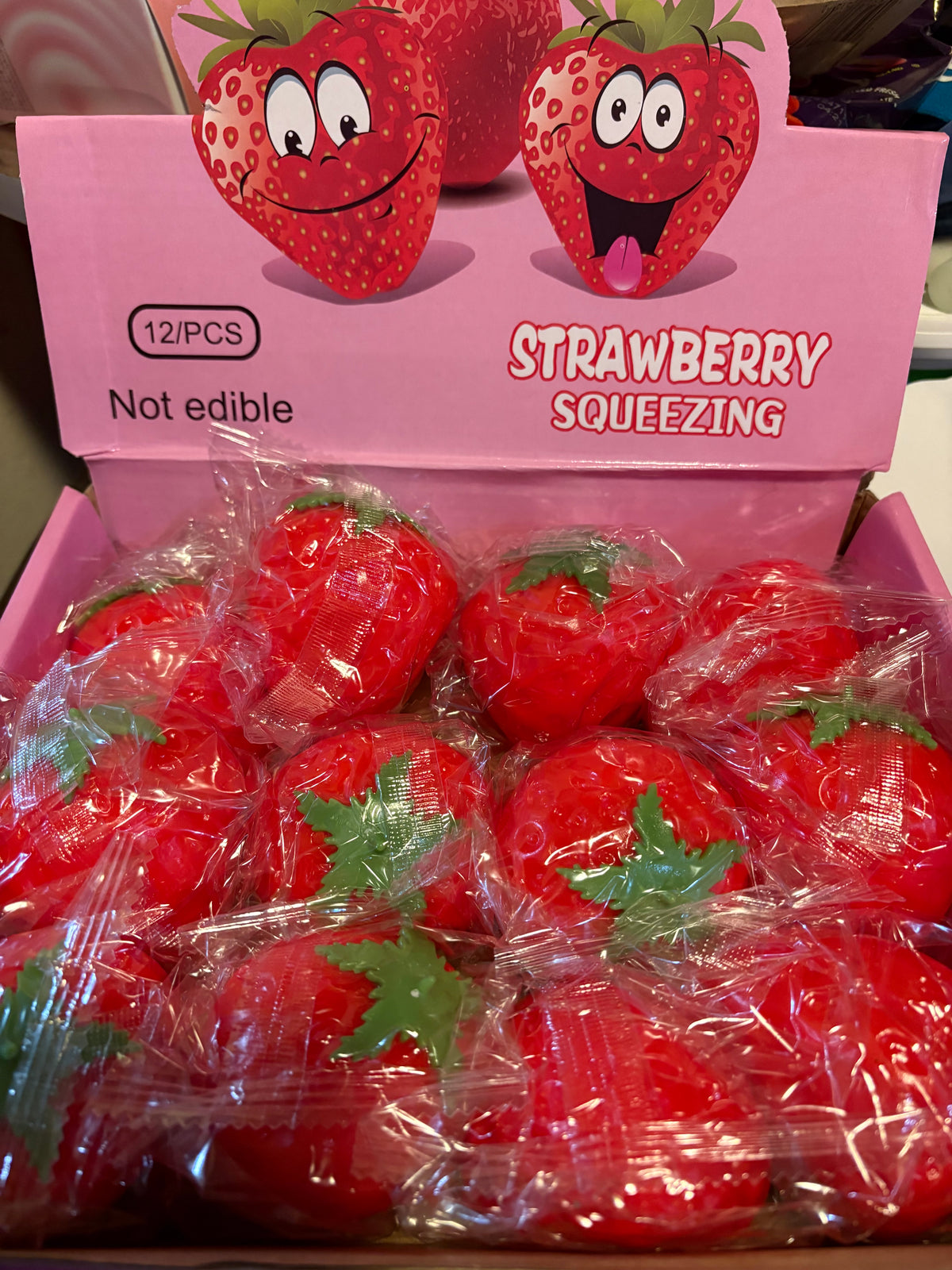 Strawberry scented squishy filled with foam