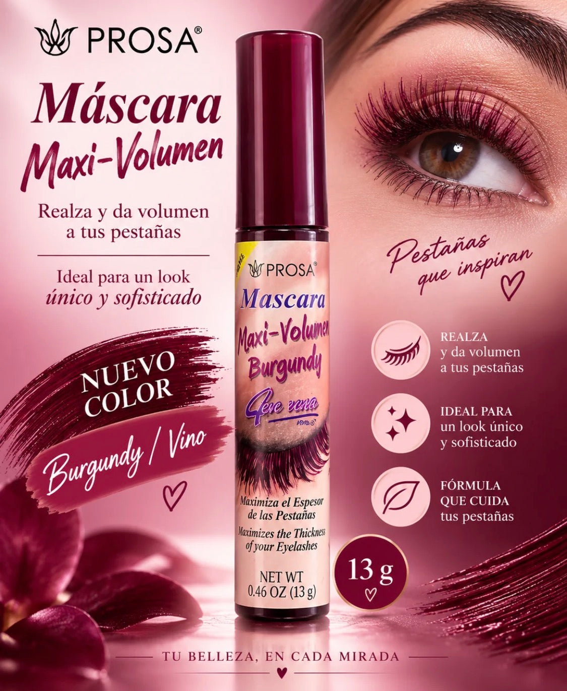 Mascara Prosa Burgandy